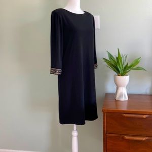 Laundry by Shelli Segal Beaded Cuff Black Dress size 6